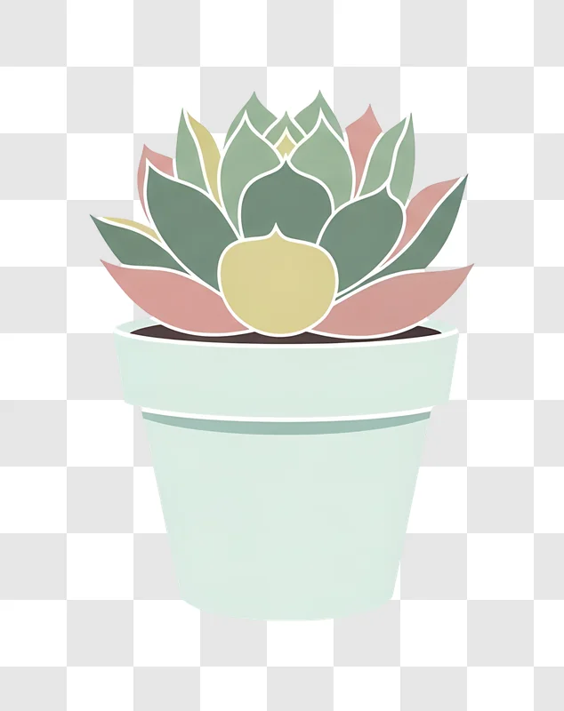 succulent plant in a light blue pot