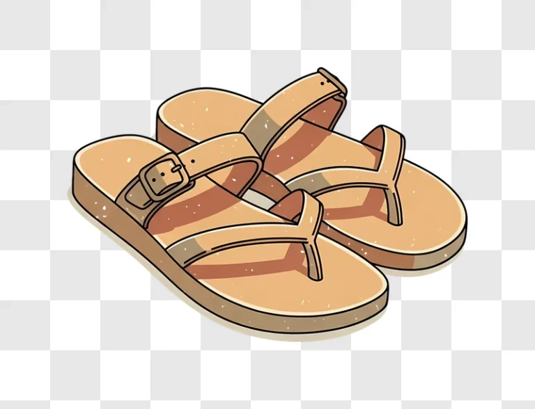 two brown sandals with buckle detail