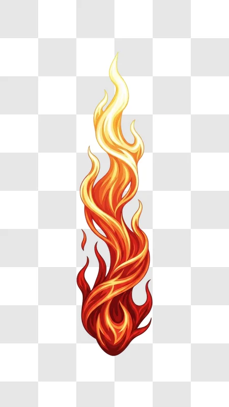 vibrant orange and red flames