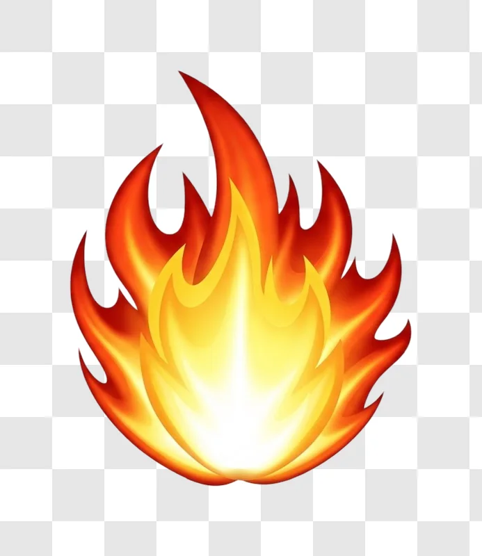 vibrant orange and yellow flame