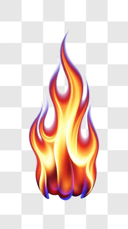 vibrant orange and yellow flames