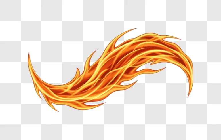 vibrant orange flame design element