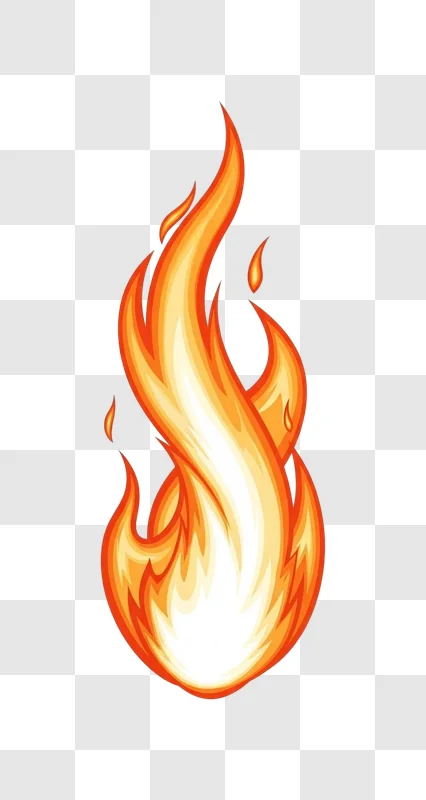 vibrant orange flame illustration