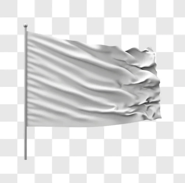 view near the waving white flag