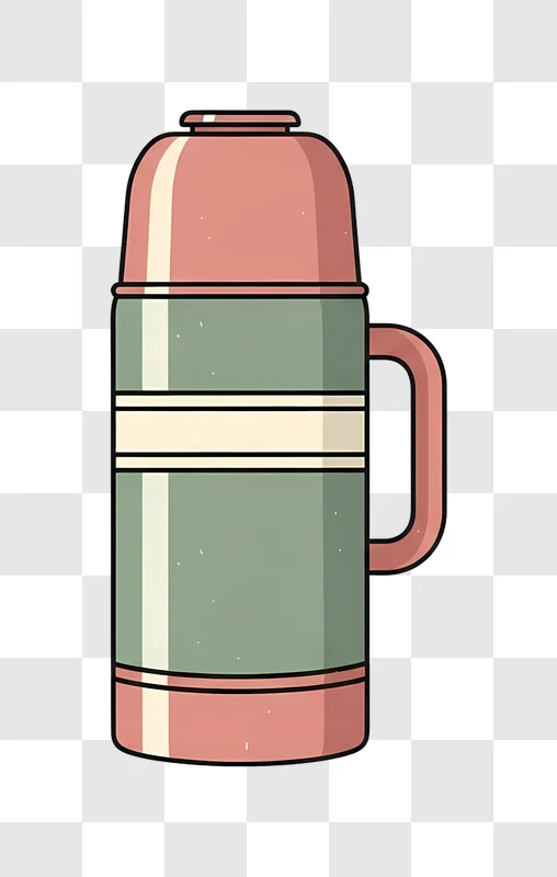 vintage thermos bottle with handle