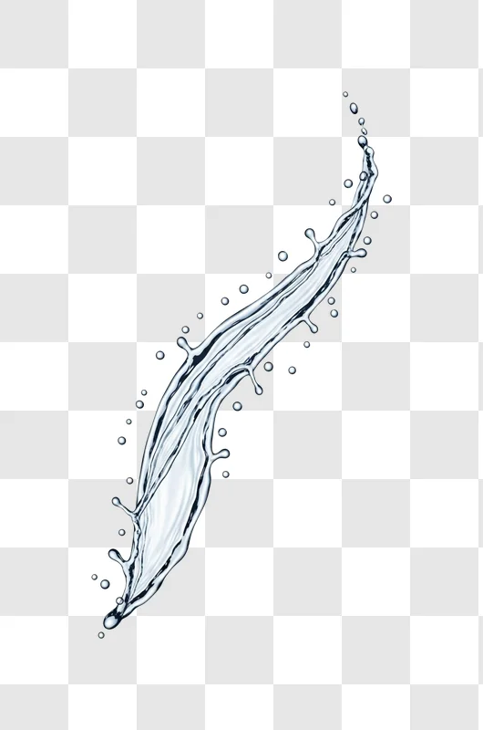 water splashing downwards with droplets