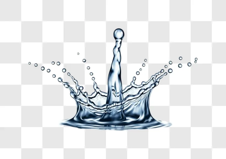 water splashing droplet on surface