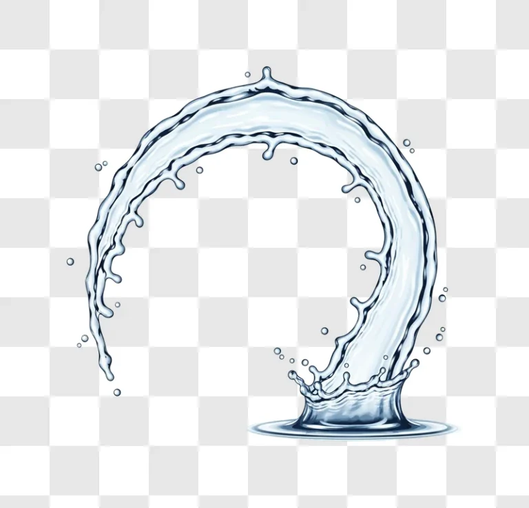 water splashing in circular motion