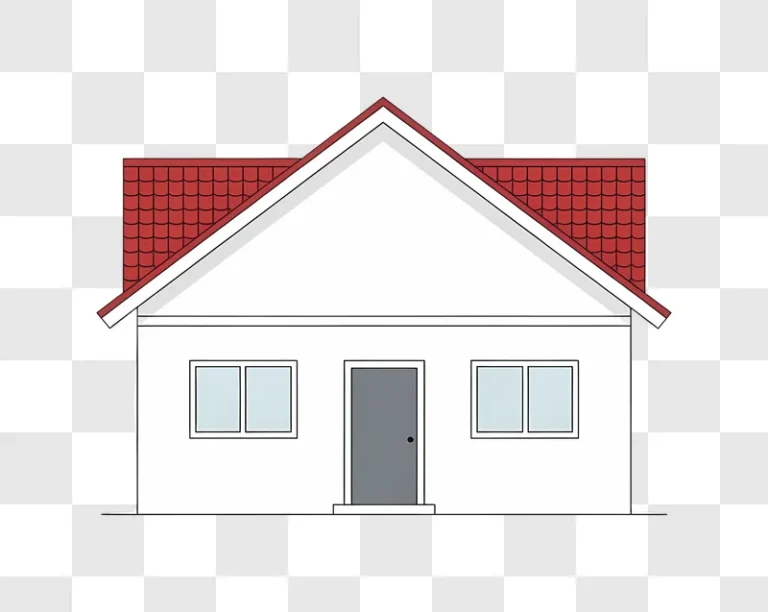 white house with red tiled roof