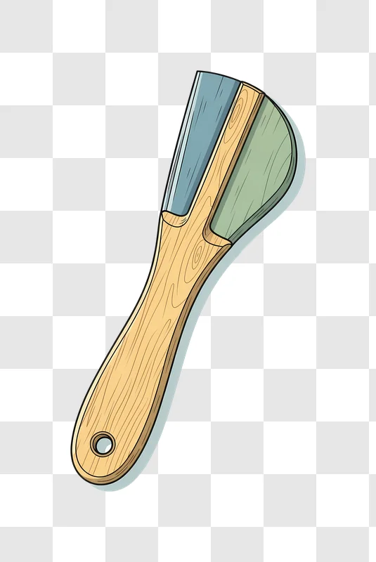 wooden handled paint scraper tool
