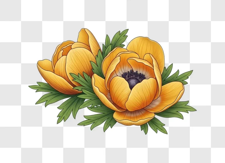 yellow flowers with green leaves