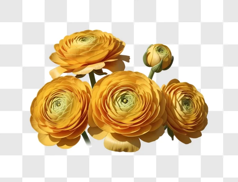 yellow ranunculus flowers