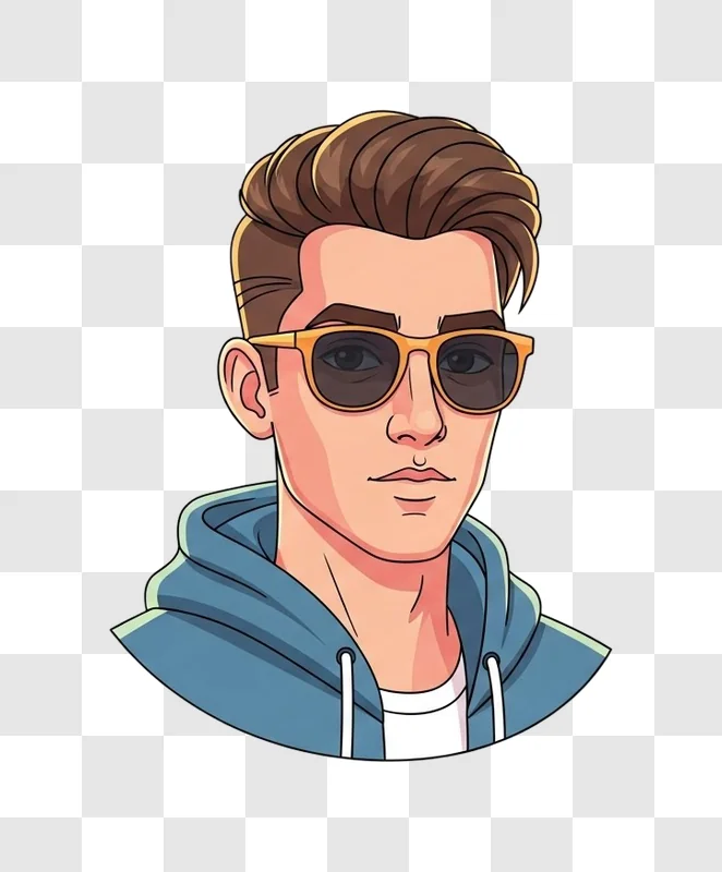 young man wearing sunglasses and hoodie