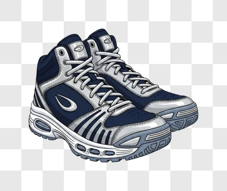 a pair of athletic running shoes