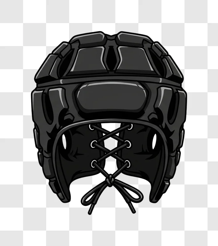 black american football helmet front view