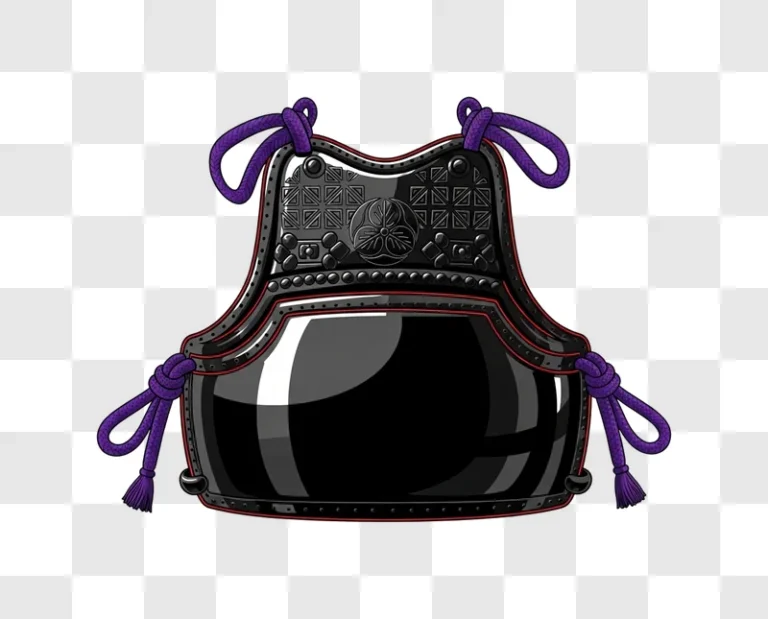 black kendo armor illustration