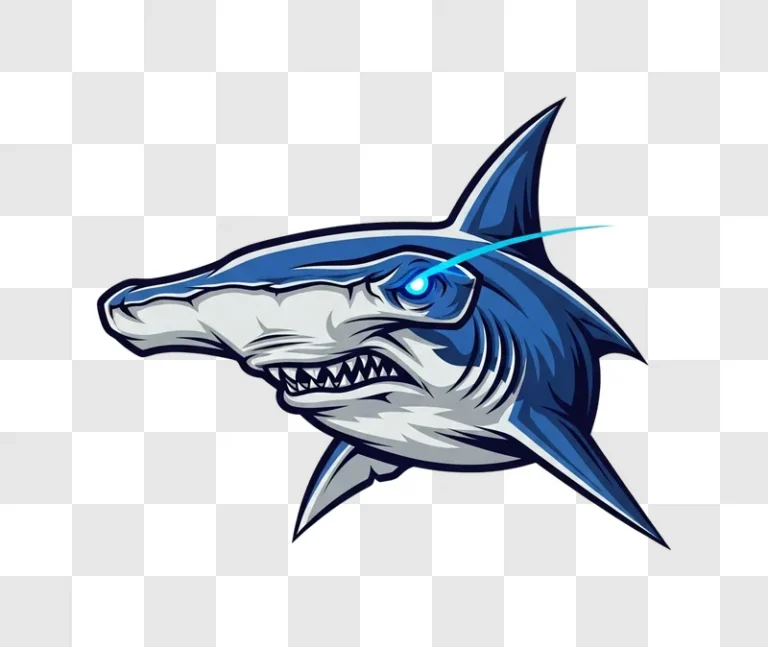 cartoon shark head with laser beam png transparent background personal use design resource