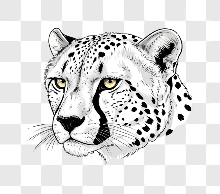cheetah face close up portrait