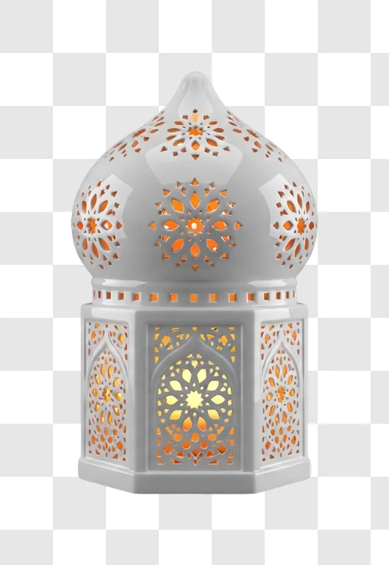 decorative lantern with mosaic patterns