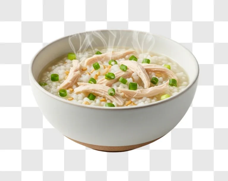 delicious bowl of chicken rice soup