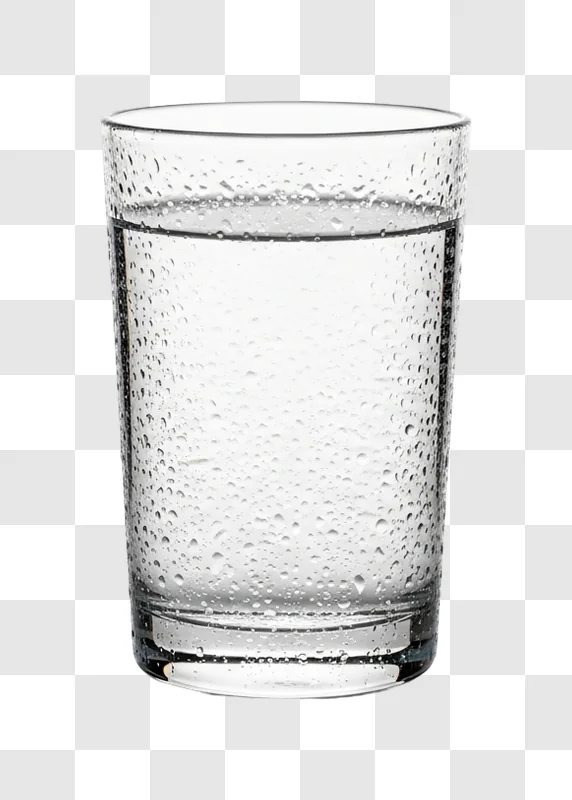 glass of water with bubbles inside