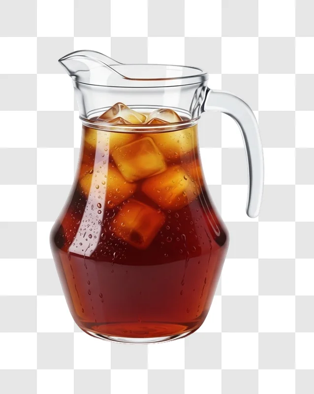 glass pitcher with iced tea