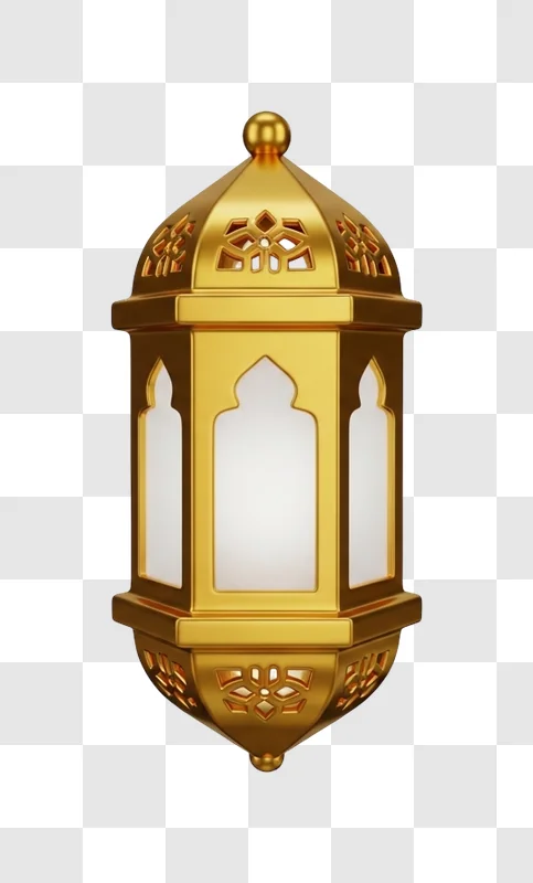 golden lantern with white panels realistic isolated object png transparent background download for non commercial use