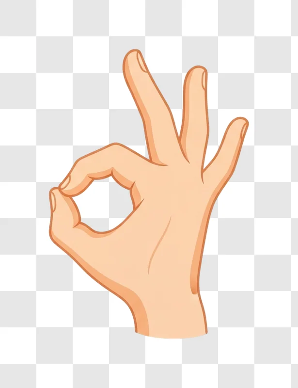 hand showing ok gesture illustration