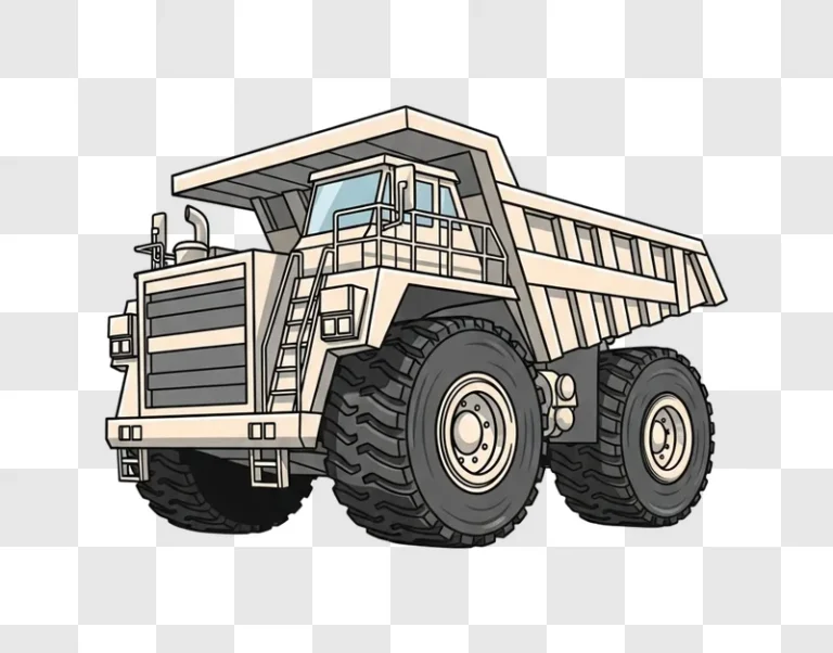 heavy duty off road dump truck vector art