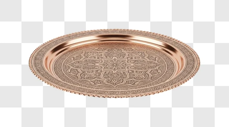 intricately designed copper metal decorative plate professional png cutout png transparent background free download