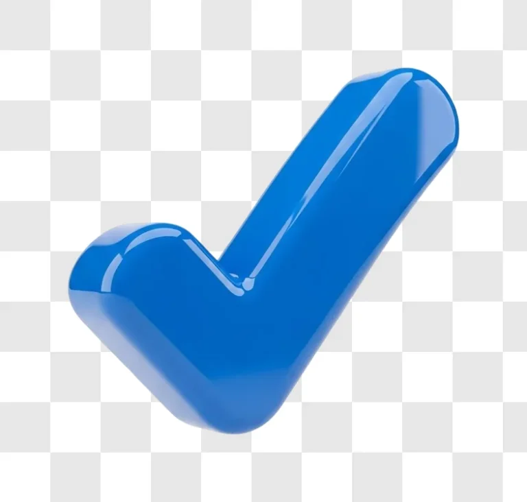 large blue checkmark symbol icon