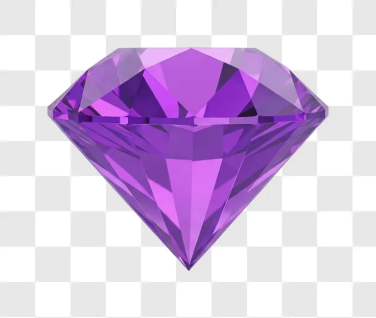 large purple diamond gemstone cut jewellery no shadow isolated png transparent background personal use design resource