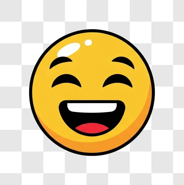 laughing smiling face emoji icon high resolution isolated object png transparent background download for non commercial use
