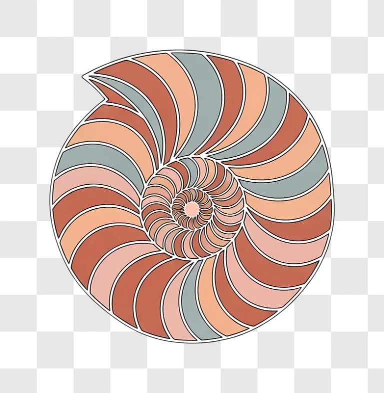 nautilus shell pattern geometric design