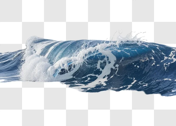 ocean wave with white foam crest