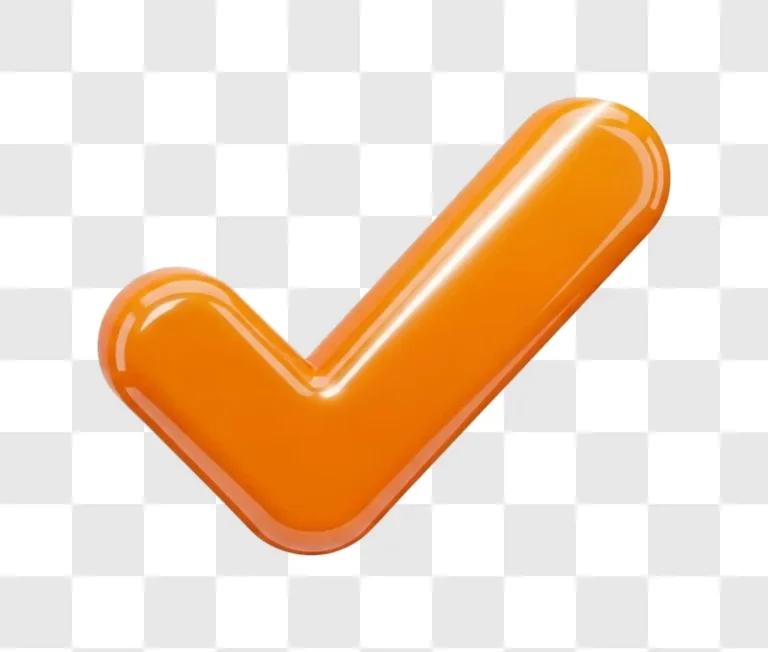 orange checkmark symbol icon sign high resolution isolated object png transparent background download for non commercial use