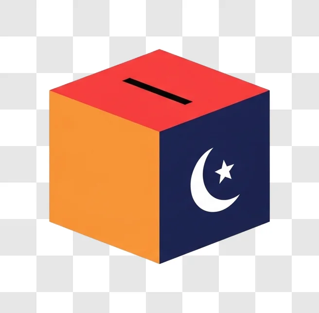pakistan ballot box with crescent moon premium quality png png transparent background free for personal use