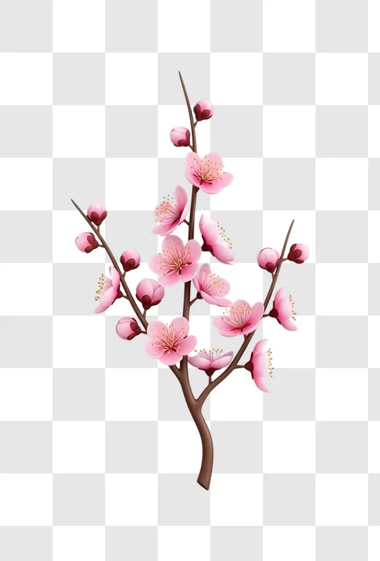 pink cherry blossom flower branch bloom
