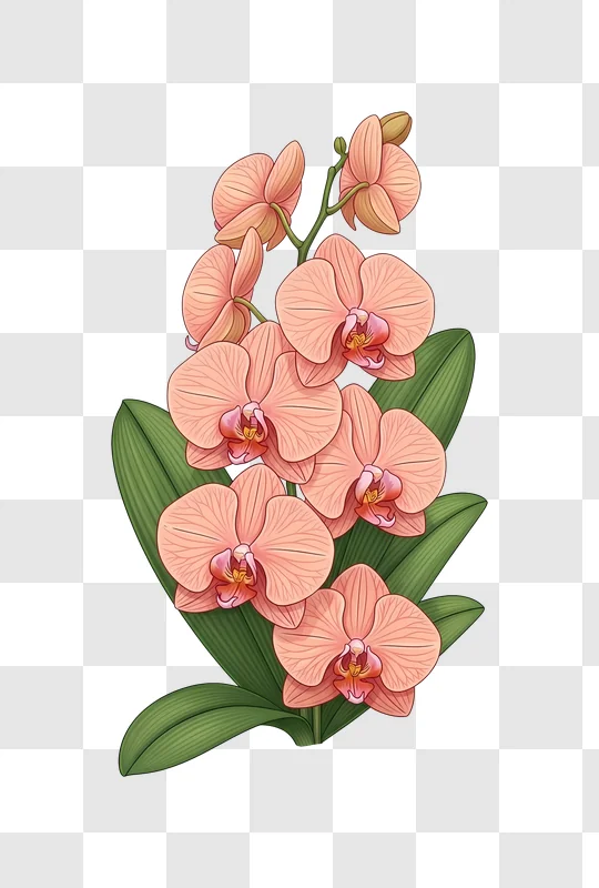 pink orchid flower closeup view