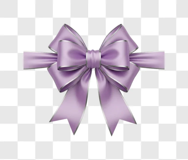 purple satin ribbon bow decoration