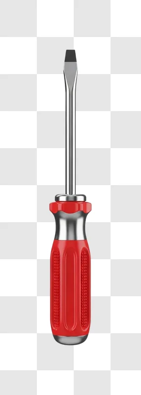 red handled screwdriver with metal shaft