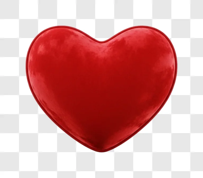 red heart shape plush toy closeup