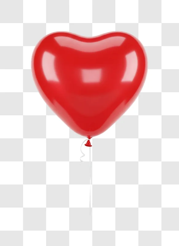 red heart shaped party balloon