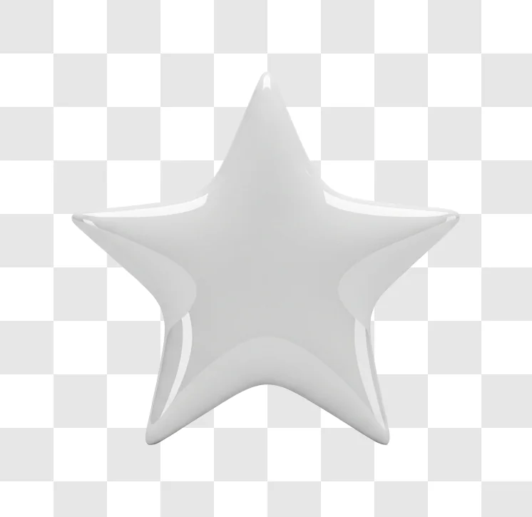 shiny white star shape object digital graphic element png transparent background free for personal use