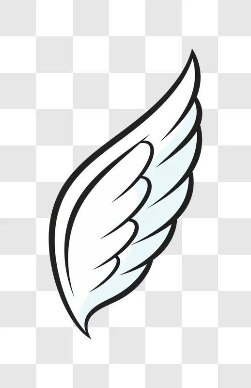 simple white wing illustration design