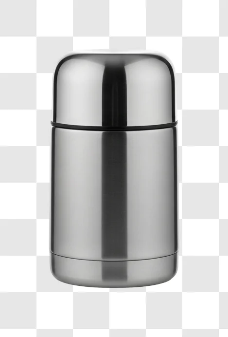 stainless steel thermos flask closeup web ready transparent element png transparent background personal use design resource