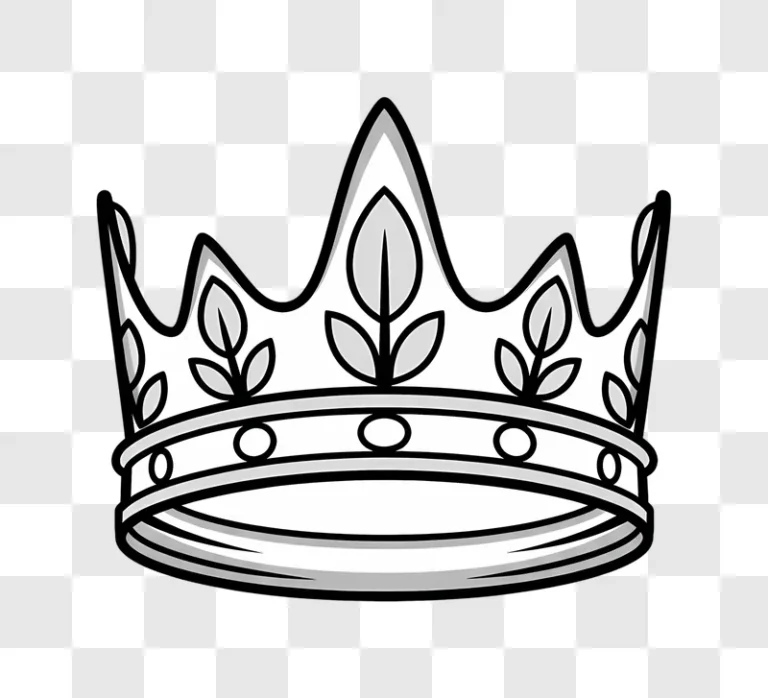 stylized crown with leaf motifs