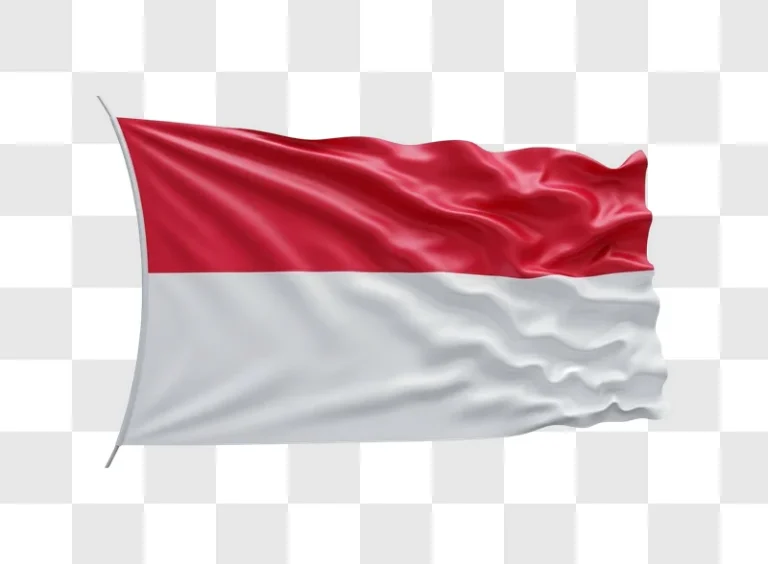 the indonesian flag waving high