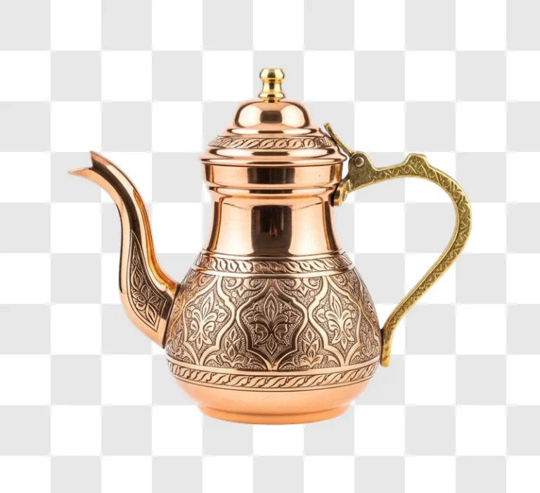 traditional arabic copper teapot with lid print ready png png transparent background free for personal use