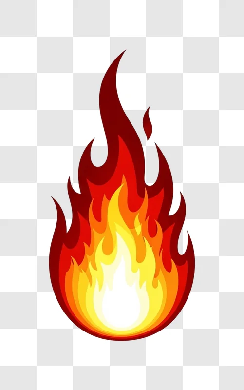 vibrant flame icon on white high resolution isolated object png transparent background download for non commercial use